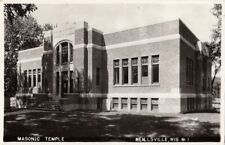 Postcard RPPC Masonic Temple Neillsville WI #1 picture