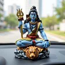 Shiva Idol for Car Dashboard Adiyogi Mahadev Statue Home Temple Office Decor picture
