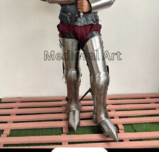 Medieval Steel Warrior Gothic Leg Armor FULL SET Knight Greaves Armor Cosplay picture