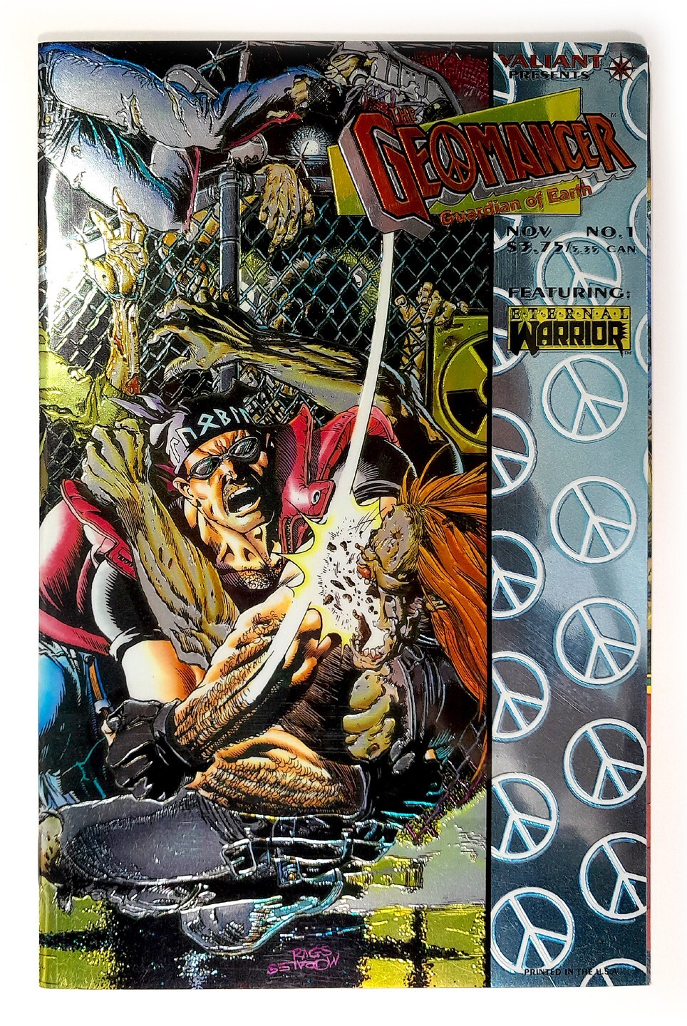 Geomancer #1  Chromium Wraparound Foil CVR (1994) Valiant Comics  