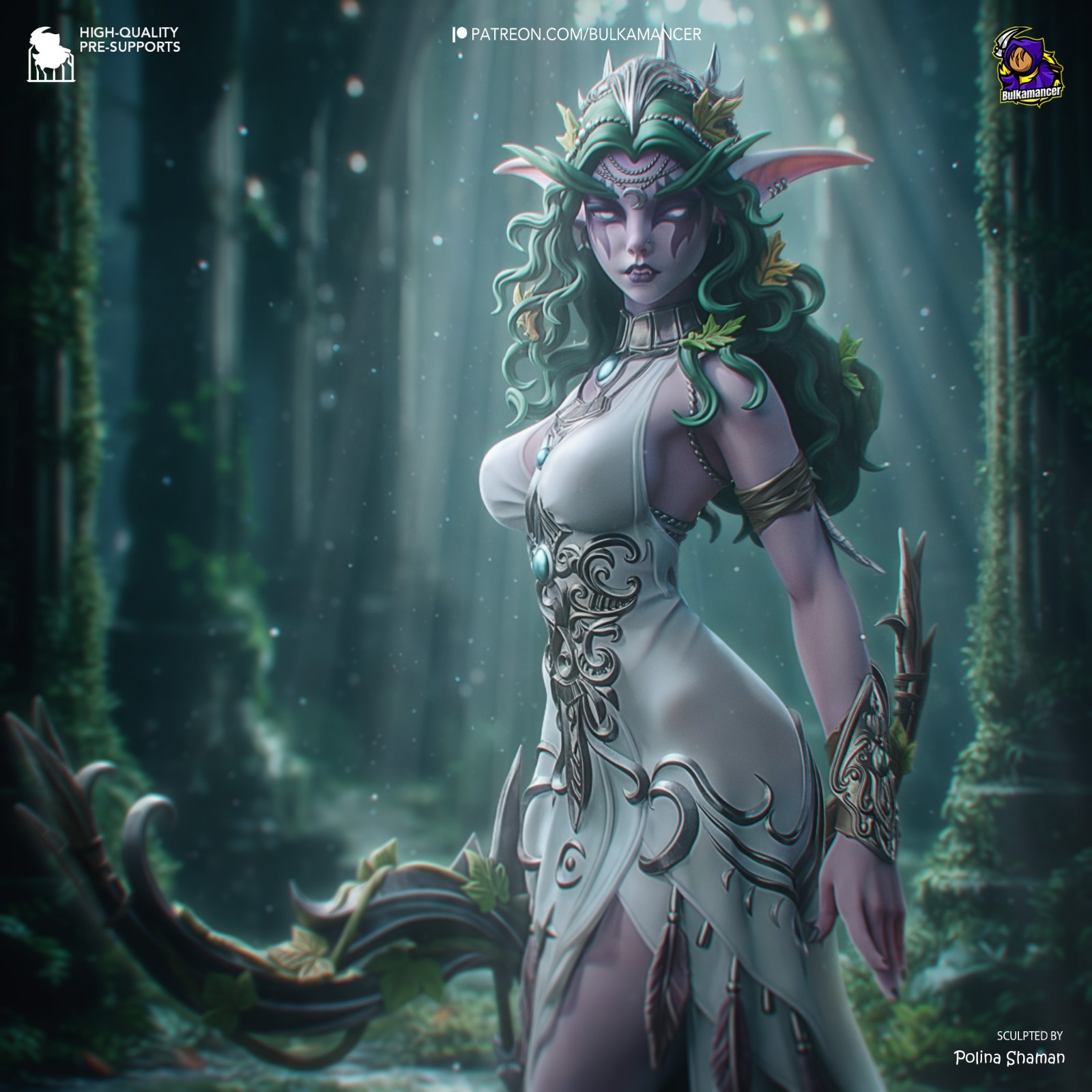 Tyrande Whisperwind Moon Priestess  1/8 Unpainted Resin Kit  Warcraft Display