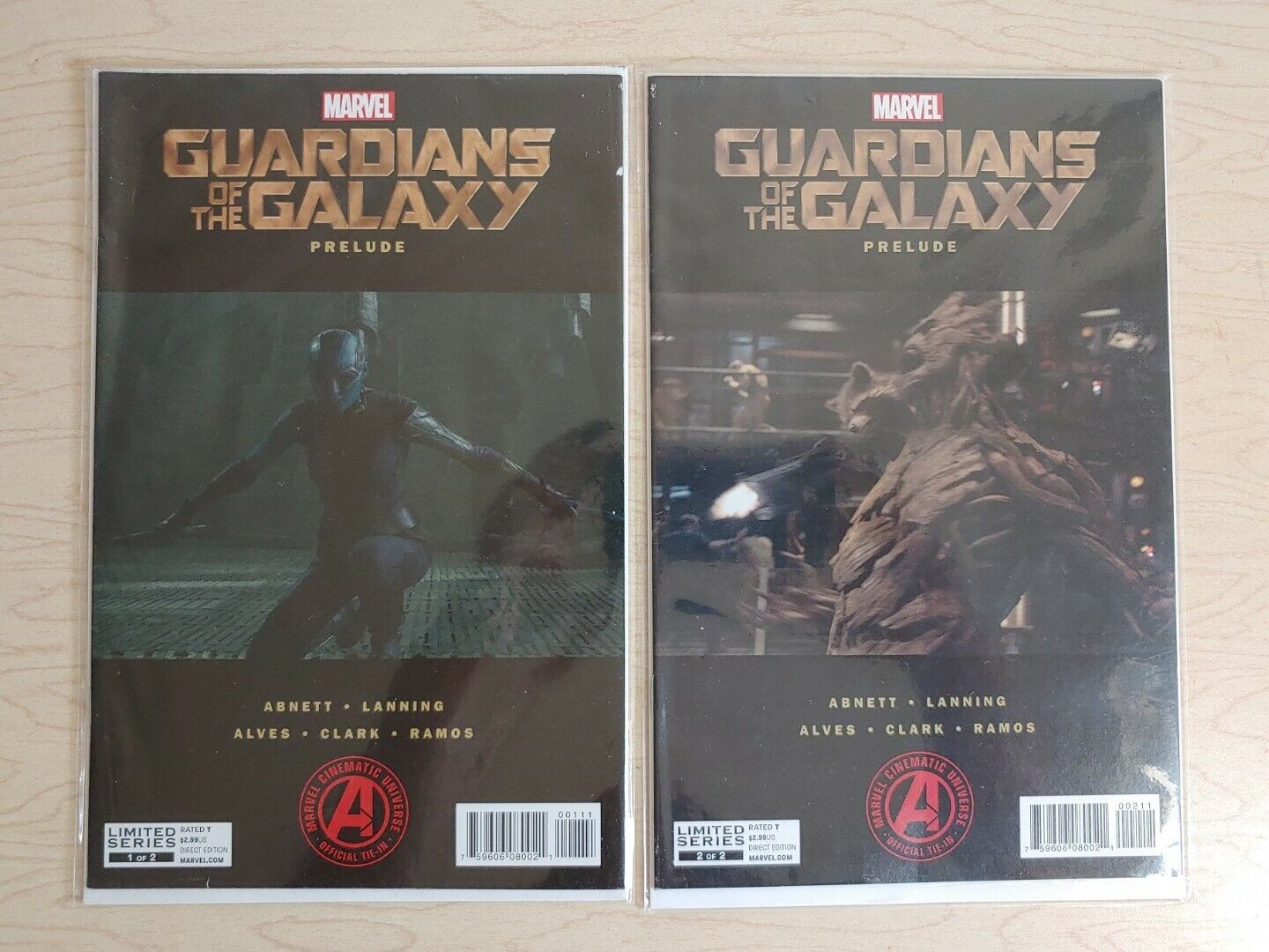 Marvel Comics Guardians Of The Galaxy Prelude Issues #1-2 - VGC + Bag/Board