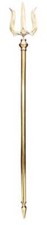 Mahadev Trishul Lord Shiva Brass Trishul Hindu Puja Home Temple 6.2*2*47.5 Inch picture