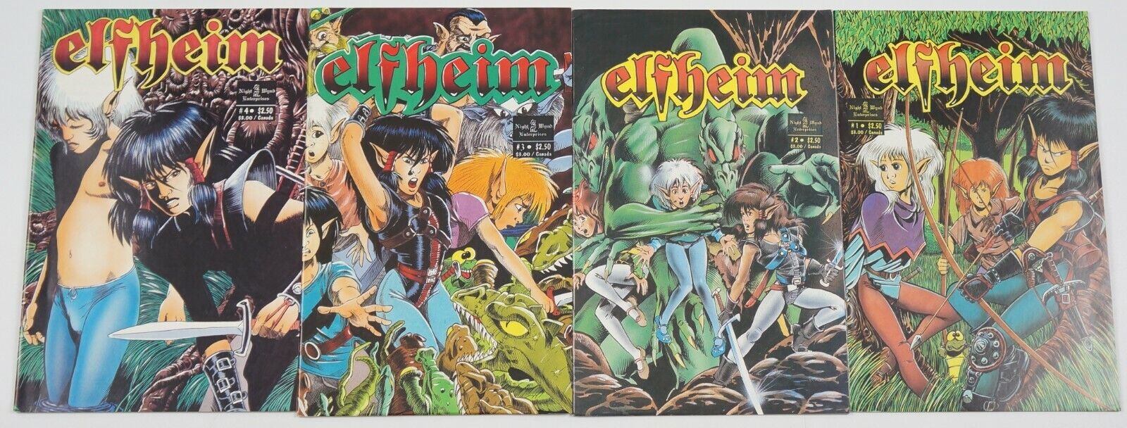 Elfheim #1-4 VF/NM complete series - barry blair - night wynd comics set 2 3 lot