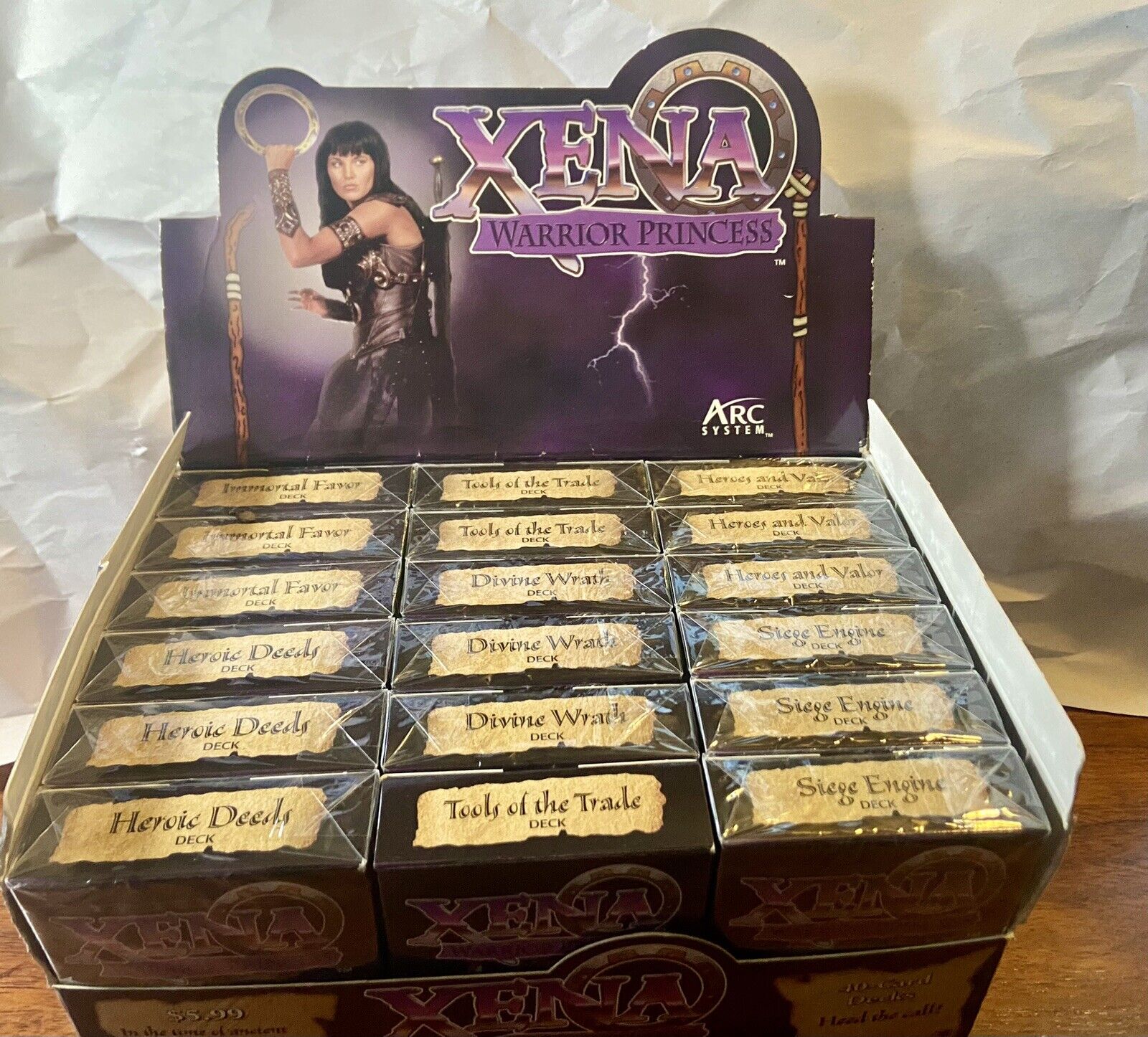 Xena Warrior Princess Trading Card Games 1998 complete box