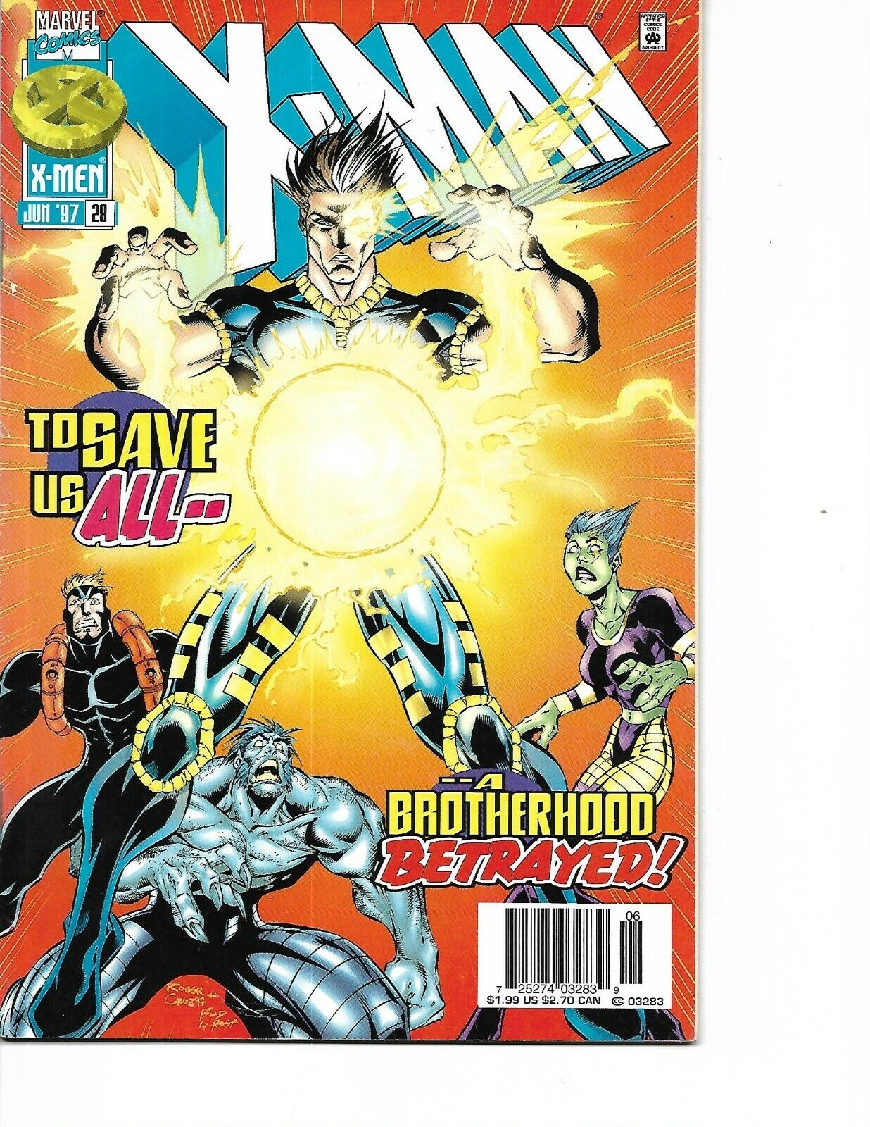 X-man #28 The Brotherhood Aurora Hellfire Club (Jun 1997 Marvel) Near Mint