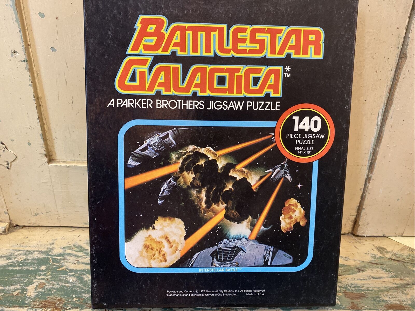 Battlestar Galactica Jigsaw Puzzle. Parker Brothers 1978. Interstellar Battle