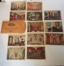 Vintage Set -12 Postcards w Envelope Int'I Eastern Star Masonic Temple Wash. DC picture