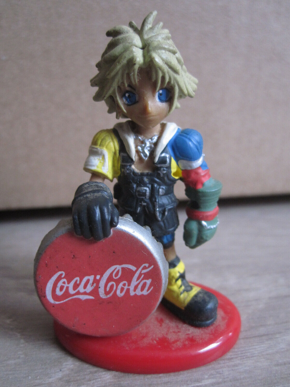 Final Fantasy X 10 Tidus Lockhart Super Deformed figure Coca-Cola Squaresoft JP