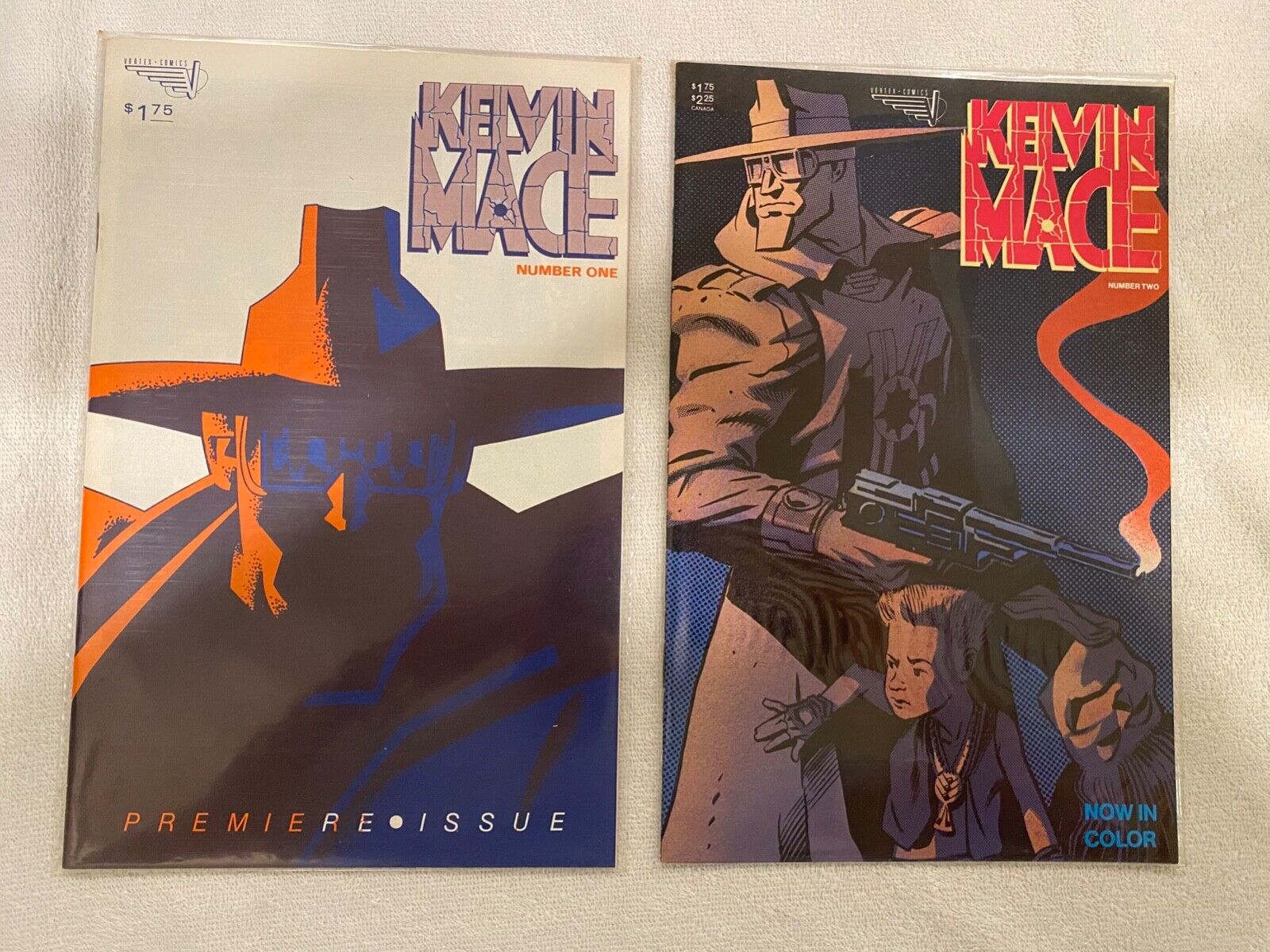 Kelvin Mace #1-2 (Complete Series); 1985 Vortex Comics, Klaus Schoenefeld comic