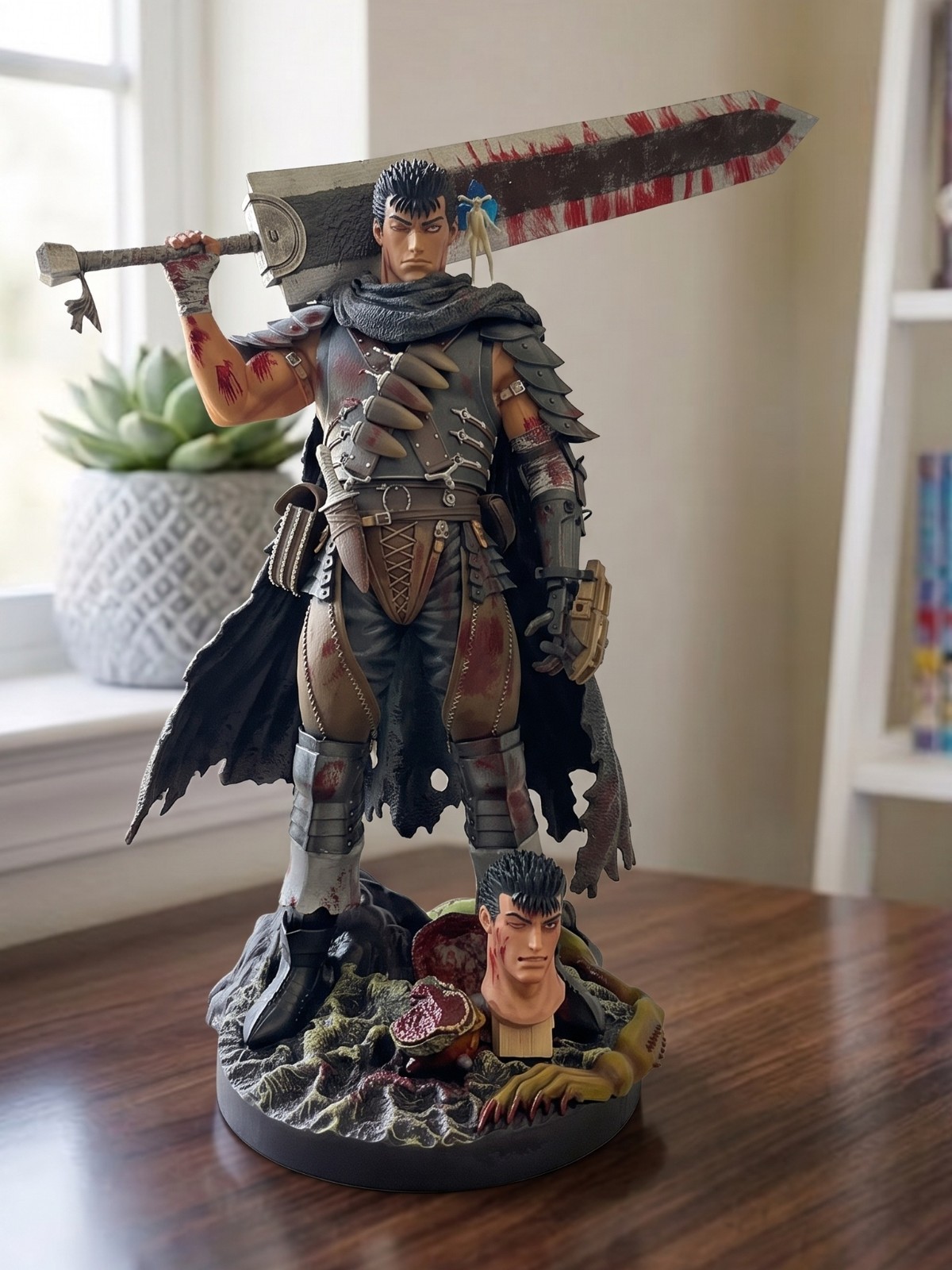 Berserk Guts Figure 32cm 12.6in Black Swordsman Dragonslayer Anime Statue Gift Berserk Guts Figure 32cm 12.6in Black Swordsman Dragonslayer Anime Statue Gift