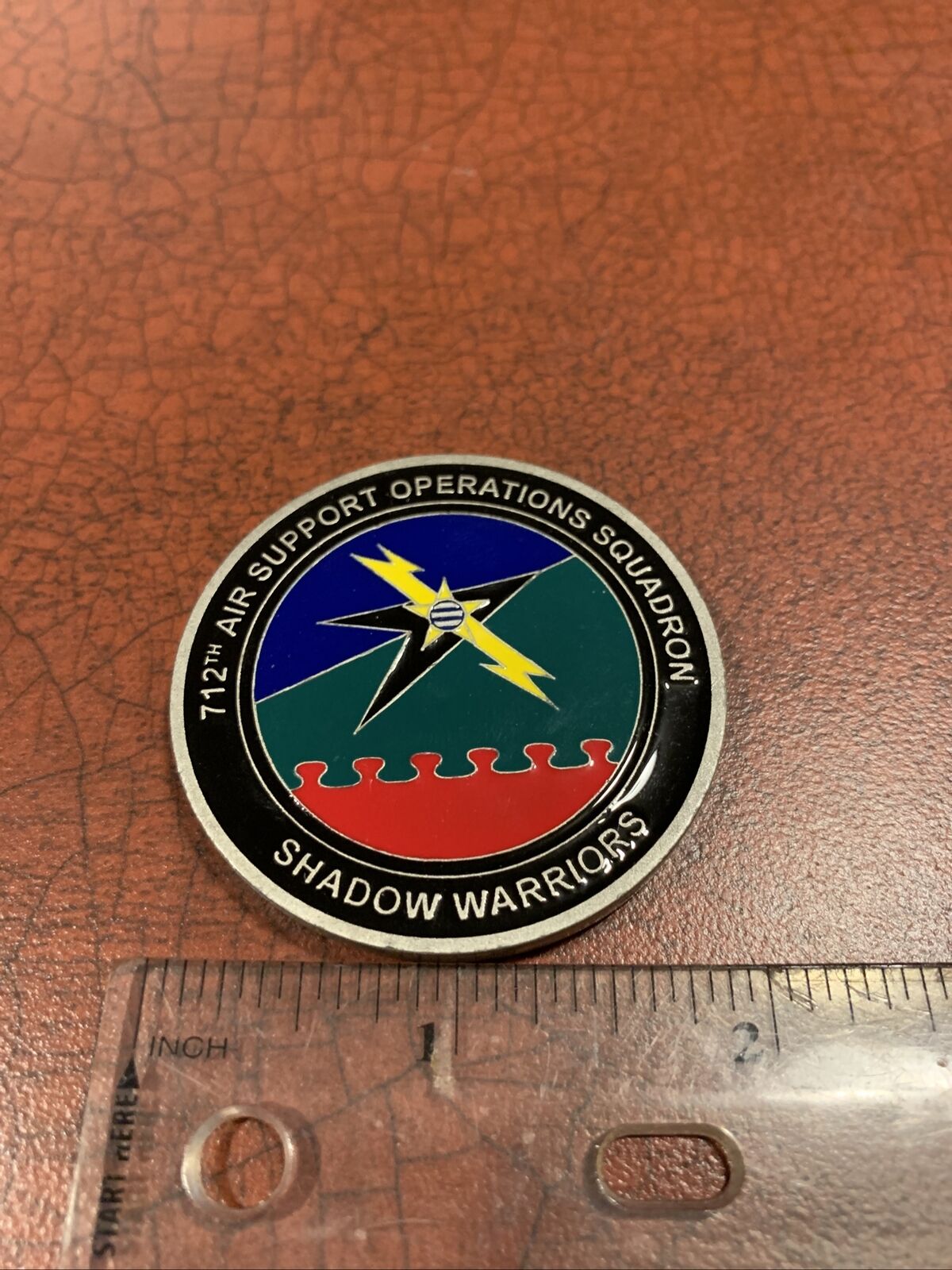 712th Air Support Operations Squadron Shadow Warriors Commander Challenge Coin
