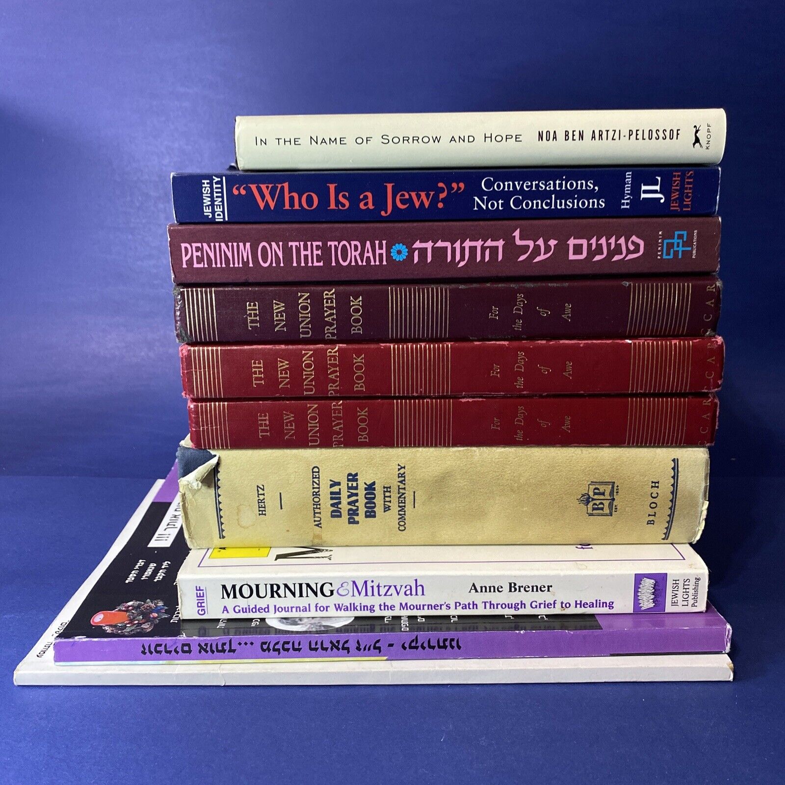 Jewish Prayer Book And Other General Interest Books Lot Of 10 Mourning & Mitzvah