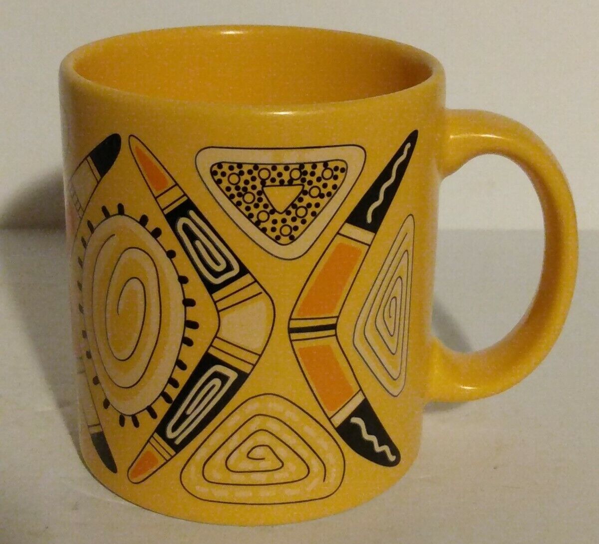 Vintage Waechtersbach ABSTRACT BOOMERANG Mug Yellow West Germany GREAT CONDITION
