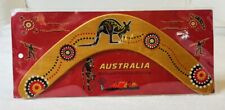 Australia Handpainted Returning Boomerang Kangaroo Red Tribal Markings Imported picture