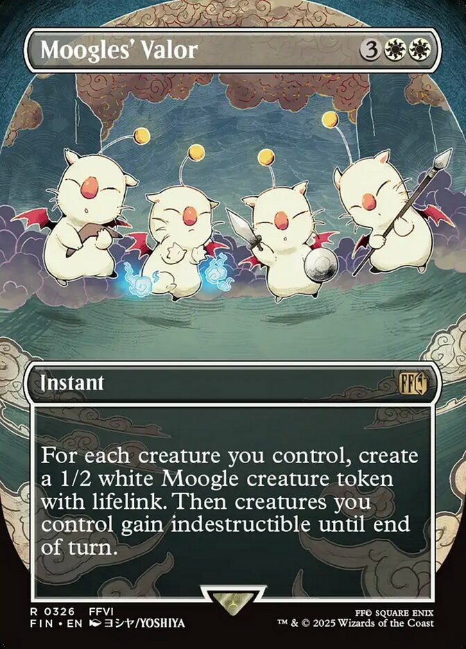 MTG I Moogles' Valor I Final Fantasy I FIN 0326 I Borderless I FOIL I NM I ENG