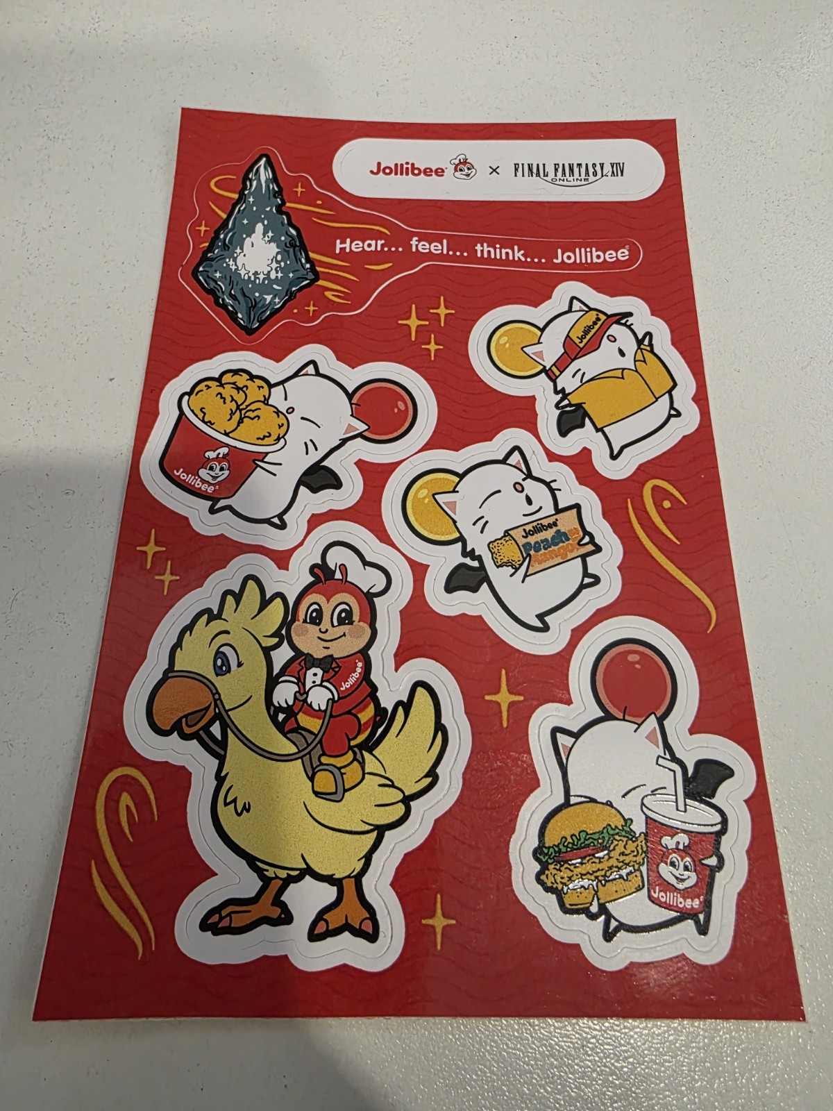 Jollibee x Final Fantasy Xiv Stickers Moogles