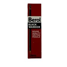 (12) BEROL BLACK WARRIOR 372-2 1/2 True Medium Vintage Pencils Unsharpened Box picture
