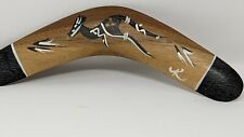 Hand Painted Aboriginal Art Australian Boomerang Made in Old Australia Kangaroo picture