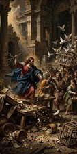 Jesus Christ Cleansing of the Temple 8x10 Photo Reprint Christian Wall Art picture