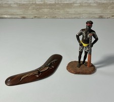 Australian Souvenirs Wood Boomerang and Indigenous Aboriginal Figure picture