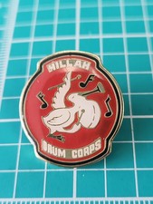 Vtg Freemason Masonic Shriner Hillah Temple Drum Corps Gold  Tone Lapel Pin picture