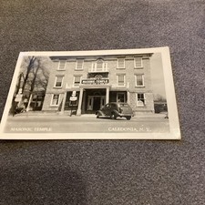 Vintage Unused Post Card Showing Masonic Temple Caledonia NY picture