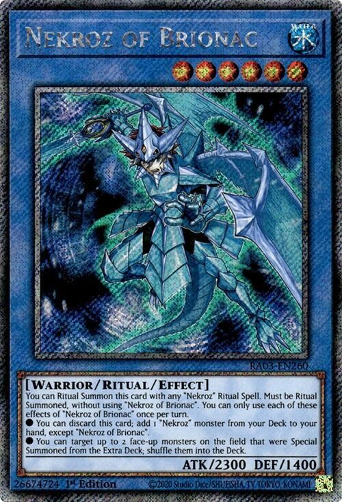 Nekroz of Brionac RA03-EN260 Platinum Secret Rare 1st Ed