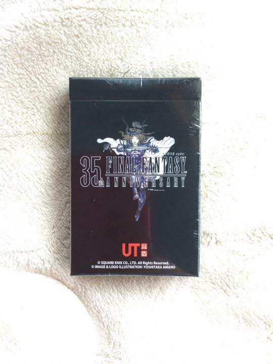 Final Fantasy 35th Anniversary UNIQLO Collaboration Trump Card Black FF Sealed