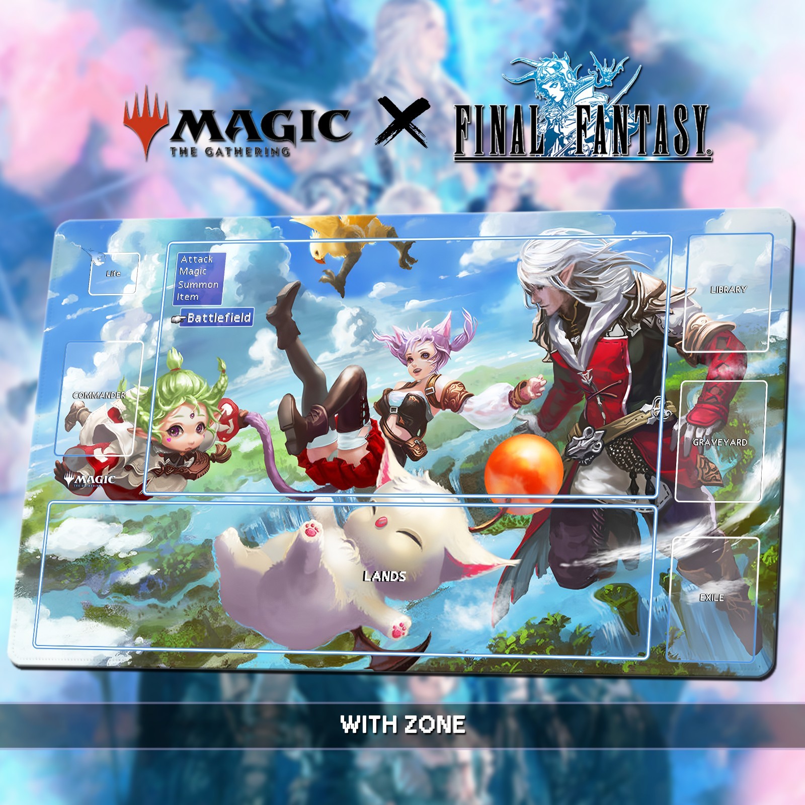 MTG X FF Playmat TCG | 24x14 MTG X FF Playmat TCG | 24x14