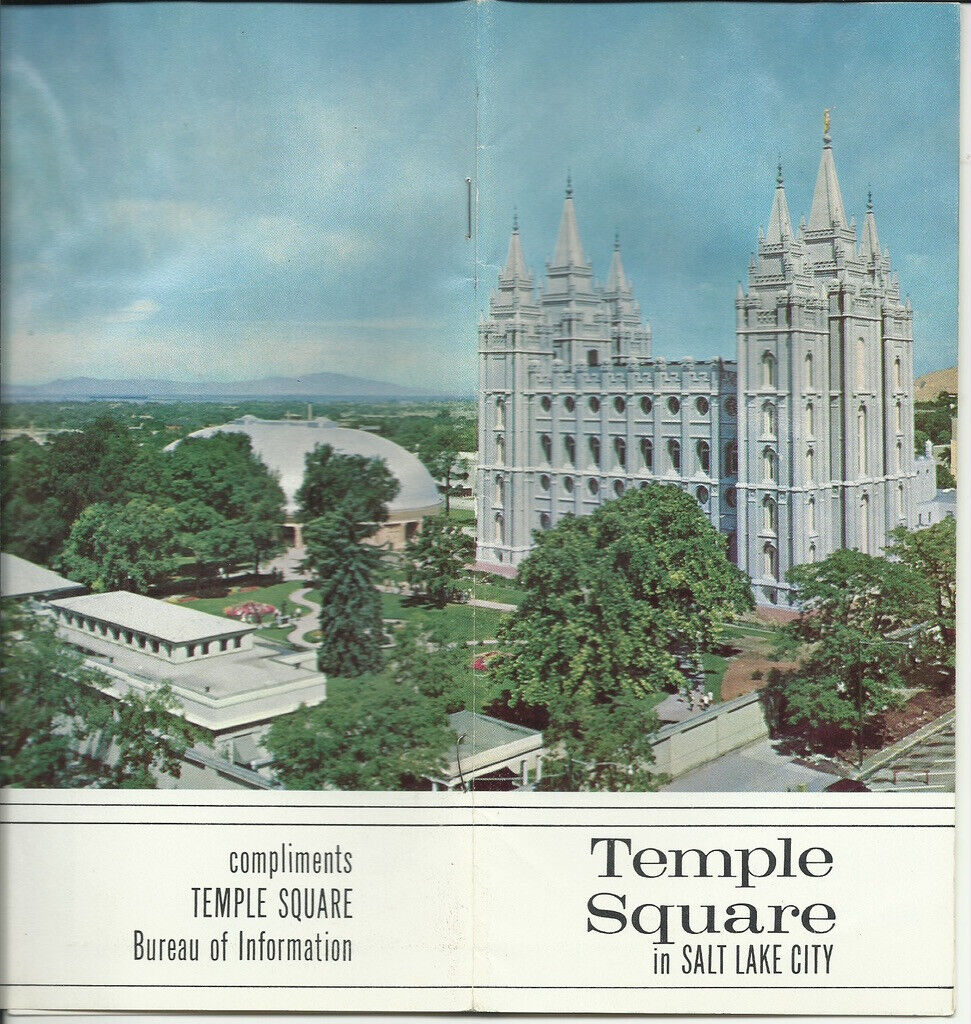 Vintage Travel Brochure Temple Square in Salt Lake City Utah Good Condition