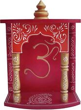 Handicraft Store Hindu Religious colourfull Wood Temple with swastick Symbol for picture