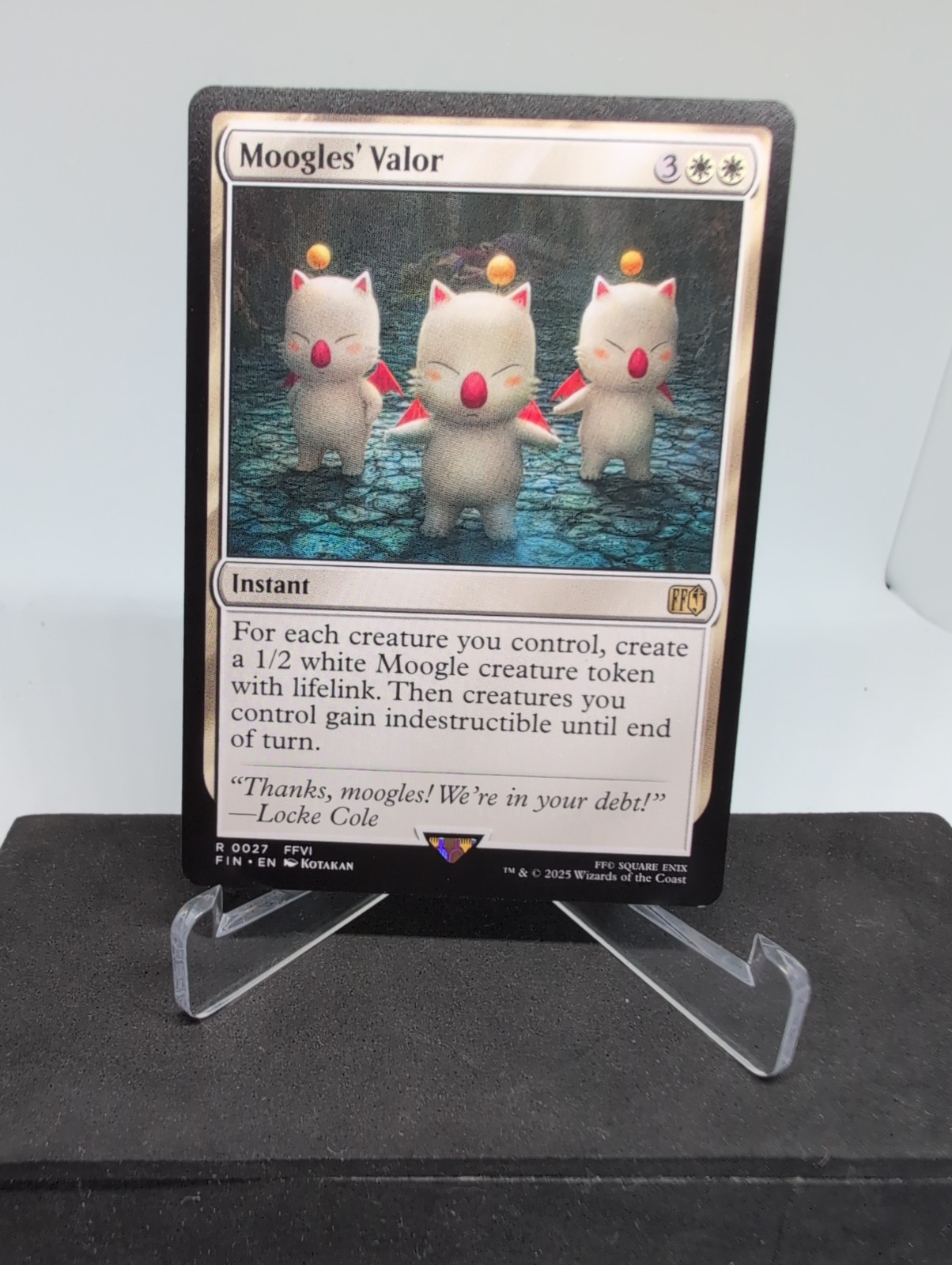 MTG Moogles' Valor - Final Fantasy R 0027 - Rare - NM - Free P&P