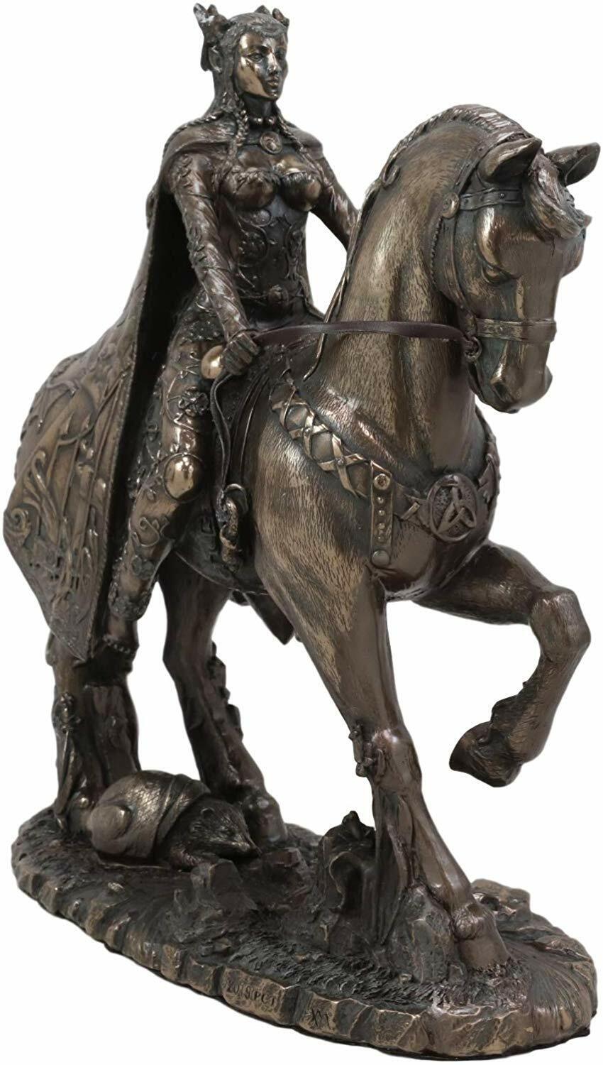 Ebros Celtic Irish Moon Goddess Rhiannon Riding Horse in Arberth Statue 10