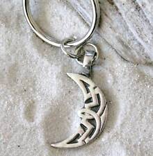 CELTIC KNOT MOON LITE IRISH Pewter KEYCHAIN Key Ring picture