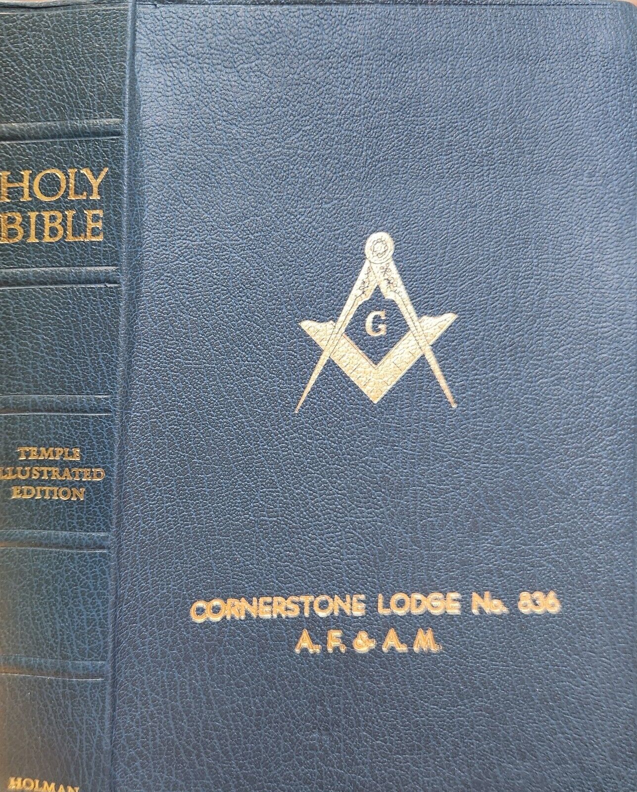 Holy Bible ~ Masonic Edition ~ Temple Illustrated 1968 Cornerstone Lodge No. 836