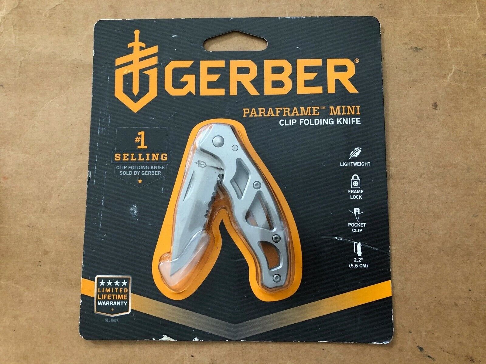 Gerber Mini Paraframe Folding Pocket Knife, Serrated. Brand New Sealed