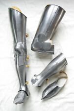 Medieval Steel Warrior Gothic Leg Armor Full Set Knight Greaves Sabatons Armor picture