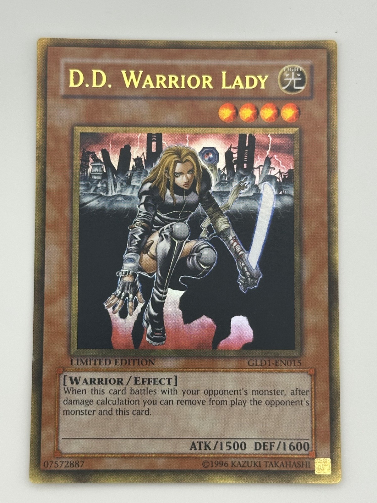 KONAMI YU-GI-OH D.D. WARRIOR LADY #GLD1-EN015 GOLD RARE LIMITED