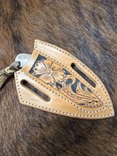 Elk Ridge Mini Hunter Cowboy Knife Hand Made Pancake Leather Sheath Made In USA picture