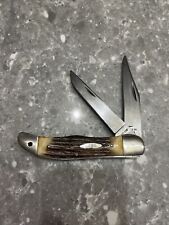 Case xx 6265-Sab 1 dot Folding Hunter pocket knife Stag Handles picture