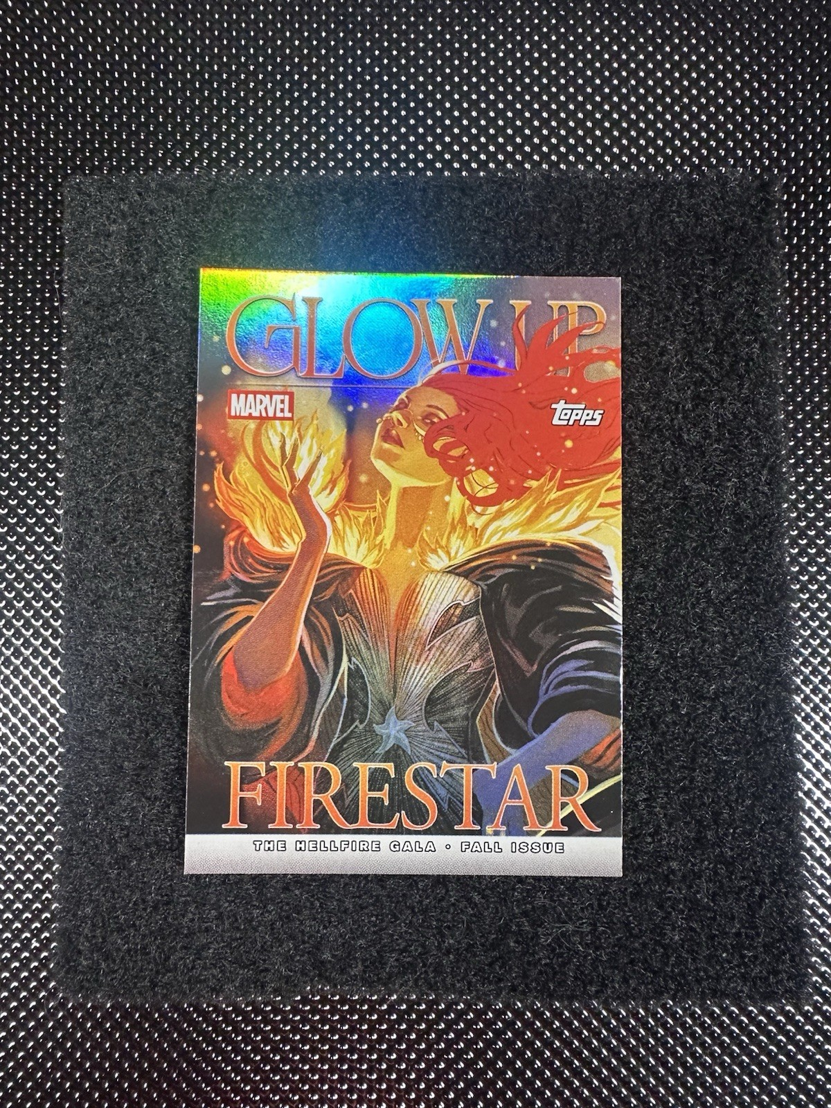 2026 MARVEL TOPPS NEON GLOW UP HELLFIRE GALA RAINBOW FOIL #GU-18 FIRESTAR 2026 MARVEL TOPPS NEON GLOW UP HELLFIRE GALA RAINBOW FOIL #GU-18 FIRESTAR
