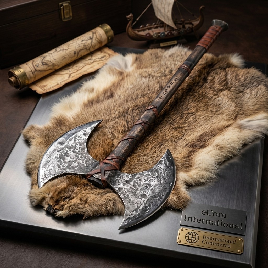 Premium Handmade Berserker Battle Axe Two Handed Double Head Twin Blade