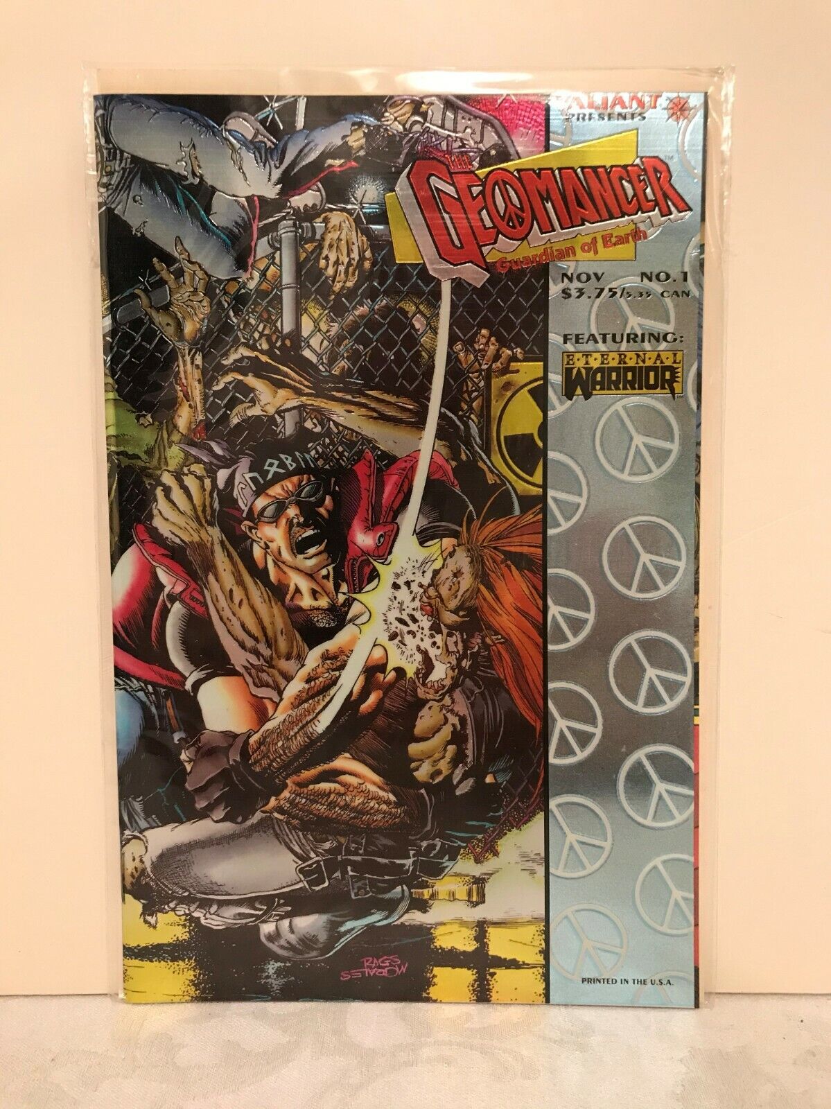 Geomancer #1 - 1994 - Valiant - etched chrome cover