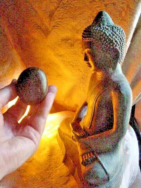 XXL,Seated Temple Buddha,Secret Sky Wheel,n,ufo,w,Ancient magic Chintamani stone