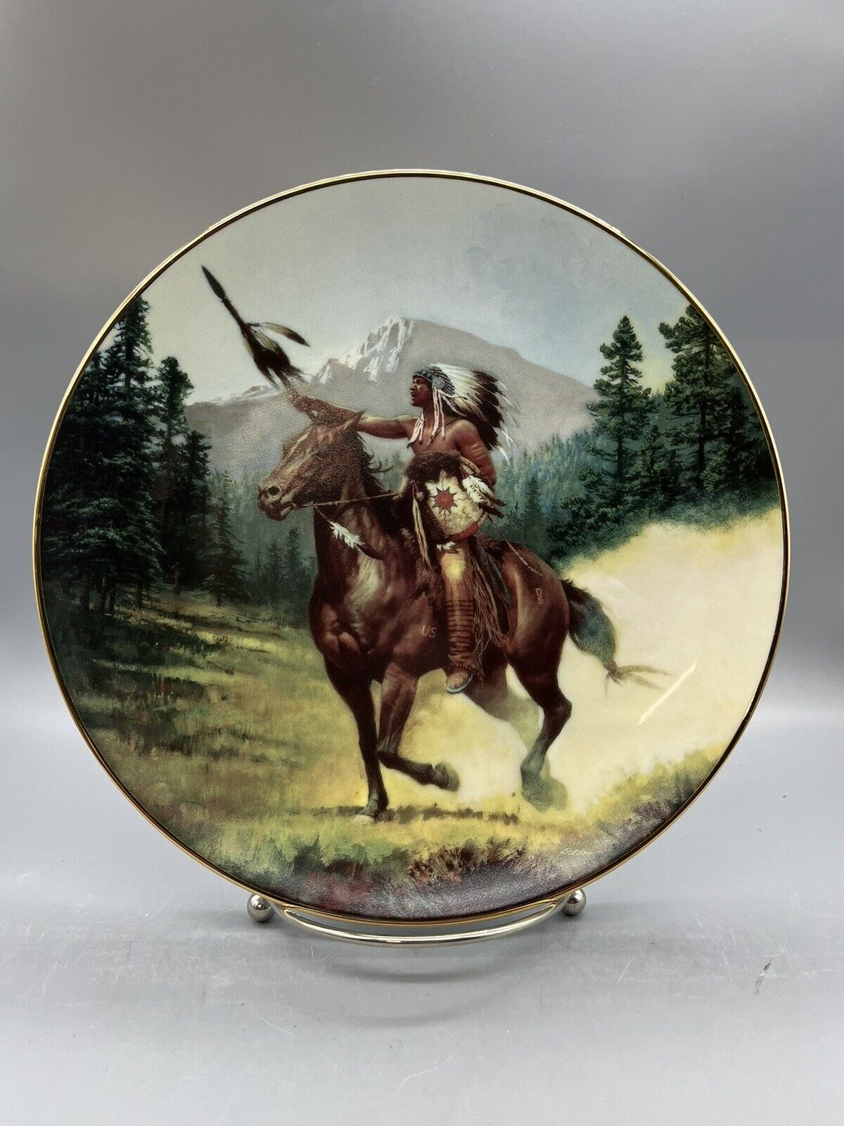 'Victory's Reward' The Last Warriors Collector Plate Native American Warrior