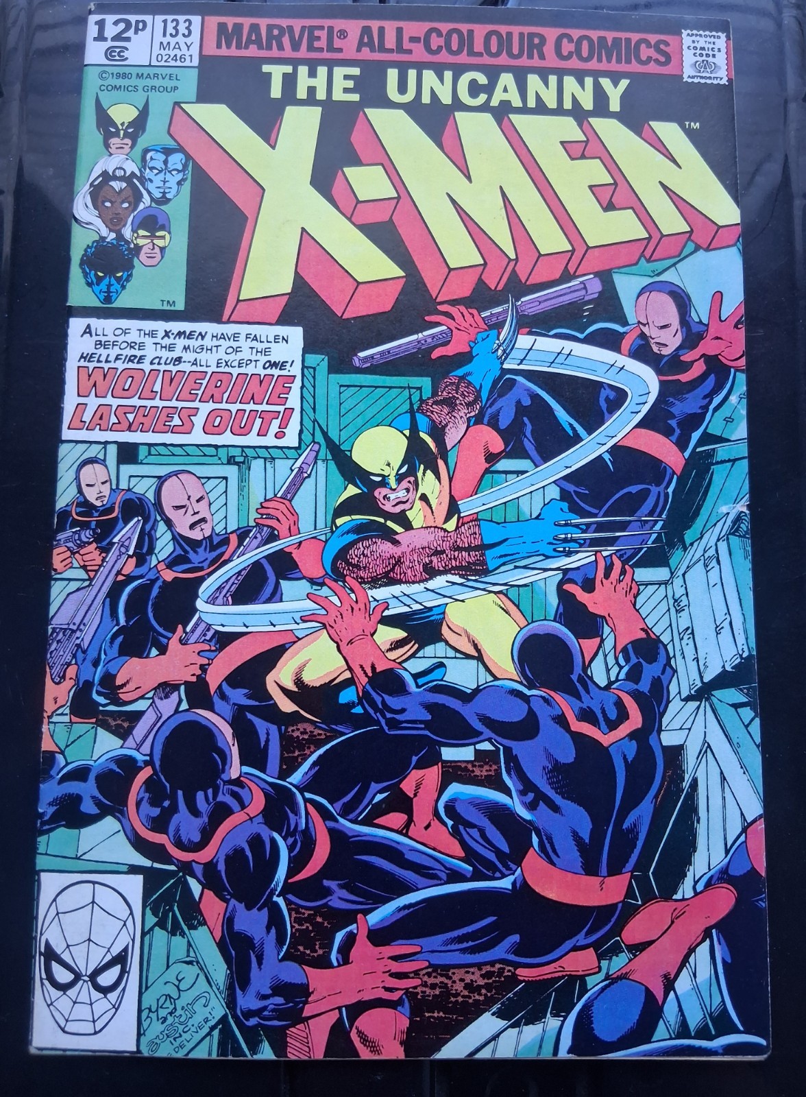 Uncanny X-Men 133 Hellfire Club vs Wolverine UK Pence Variant Marvel, 1980 VF