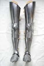 Medieval Steel Warrior Gothic Leg Armor Full Set Knight Greaves Armor picture