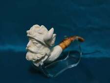Meerschaum Pipe warrior Viking hand carved best block tobacco pfeife with case picture