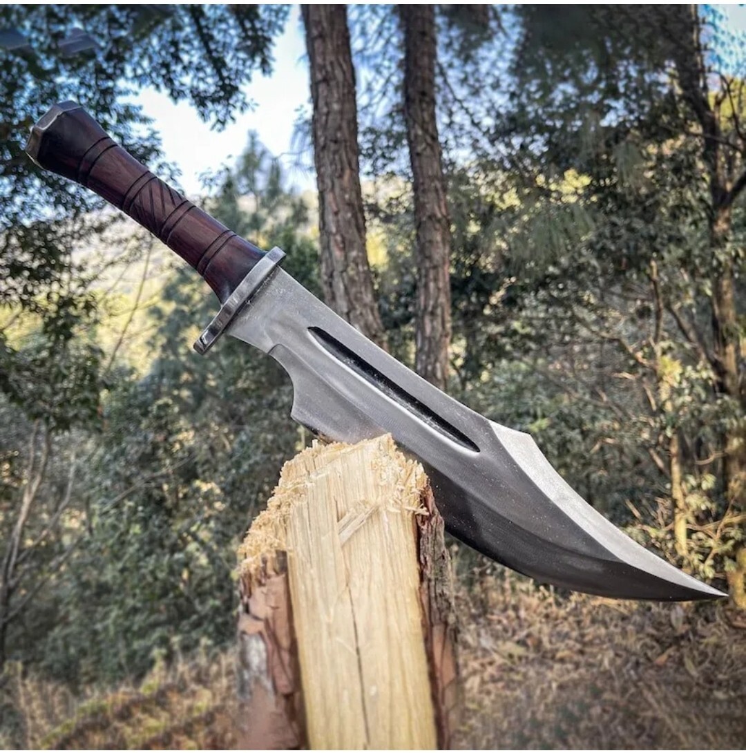 Custom Handmade Carbon Steel Blade Illam Traditional Bowie Knife Hunting Knife